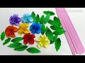 DIY Paper Flower Wall Hanging I Simple and Easy Beautiful Home Decor I Paper crafts I Our Sweet Mom