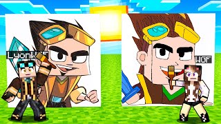 CHI DISEGNA LYONWGF PIÙ BELLO VINCE SU MINECRAFT!!!