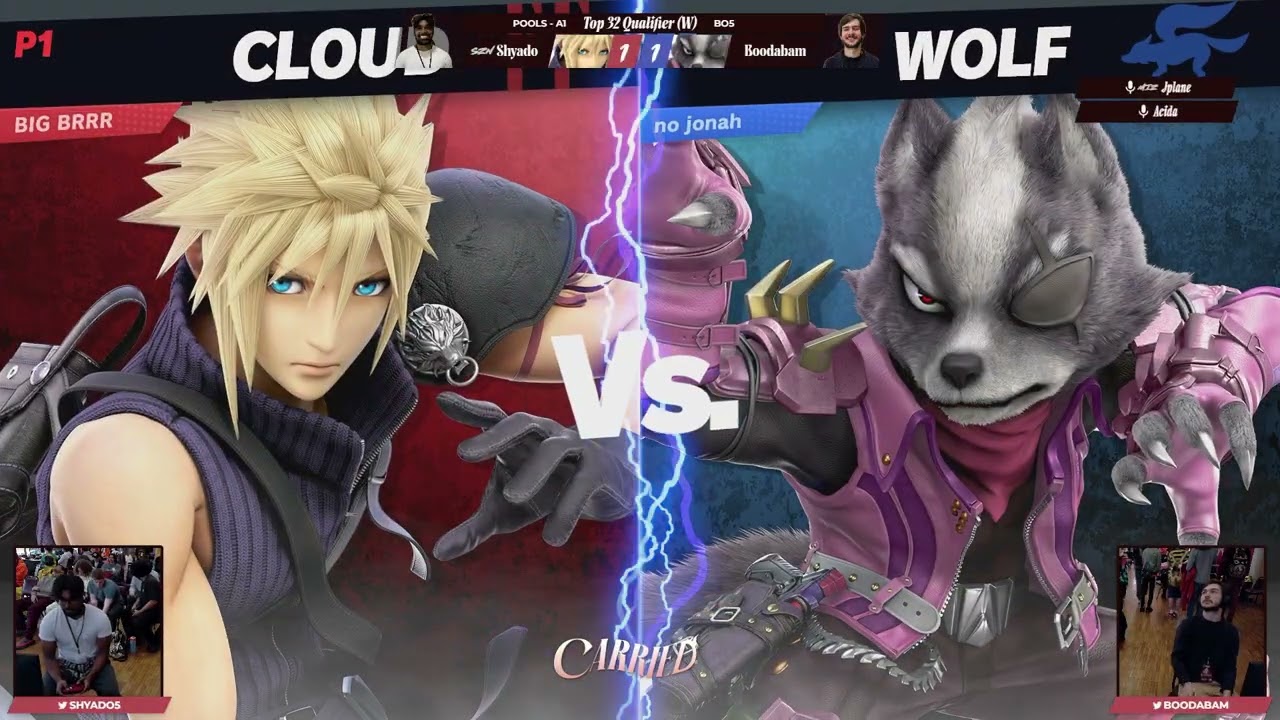 Carried - Boodabam (Wolf) Vs. Shyado (Cloud) - Pools - SSBU