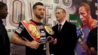 CARL FROCH & GEORGE GROVES IN HEATED HEADTOHEAD @ FINAL PRESS CONFERENCE / FROCH v GROVES