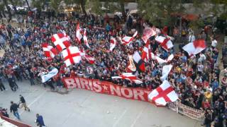 Protesta de biris norte contra tebas sevilla-elche