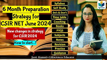 6 Month Preparation strategy for CSIR NET  June 2024 || Complete Guidance