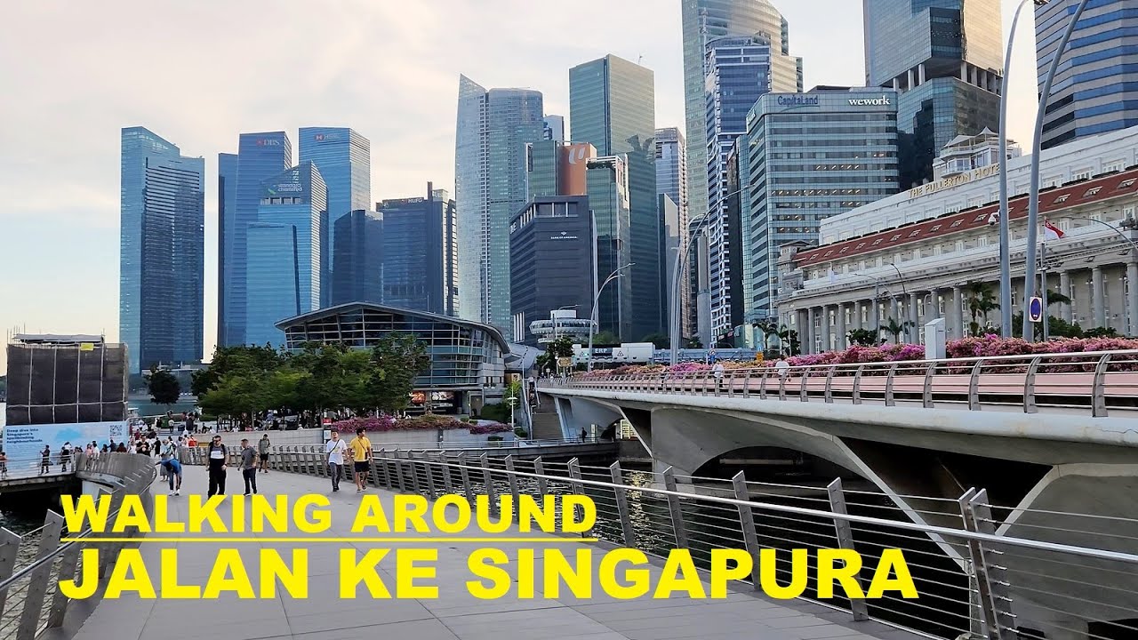 Walking Around Singapore ❗ Taman Merlion Park to Esplanade via Jubilee Bridge