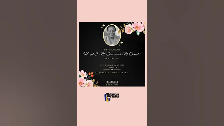 Hazel C. M. Simmons-McDonald | Funeral Announcement #Obituaries #bb #Barbados  #ObituariesBB