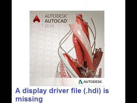 Autocad Problem A display driver file (.hdi) is missing or has been corrupted #Autocad_problem