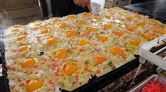 Japanese famous food video! (okonomiyaki, egg omelet, pork cutlet)