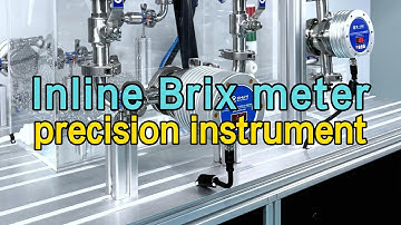 Inline Brix-meter, real-time measurement and control of the process.
