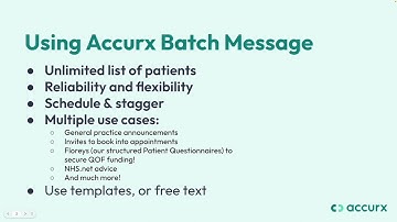 Flash Demo: Introduction to Batch Messaging | Accurx Desktop