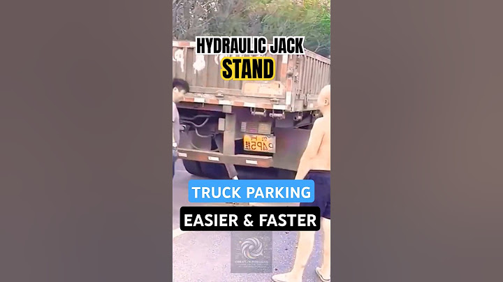 Look! Hydraulic Jack Stand Makes Truck Parking Easier and Faster!