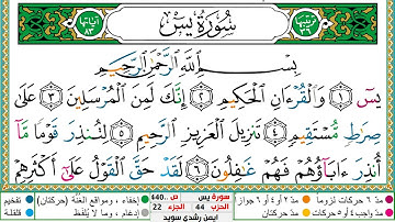 سورة يس مكتوبة ايمن سويد