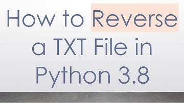 How to Reverse a TXT File in Python 3.8