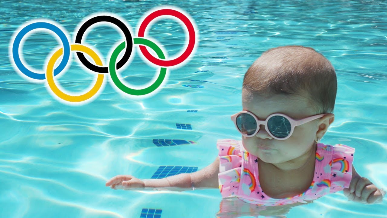 ⁣OUR BABY OLYMPIC SWIMMER | BABYS FIRST TIME SWIMMING | SUPER CUTE