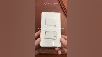 Công Tắc 1 Chiều MPE | Mặt 2 Mpe Viền Vàng A60 #shorts