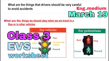 Victers Class 3 EVS worksheet March 19 English medium
