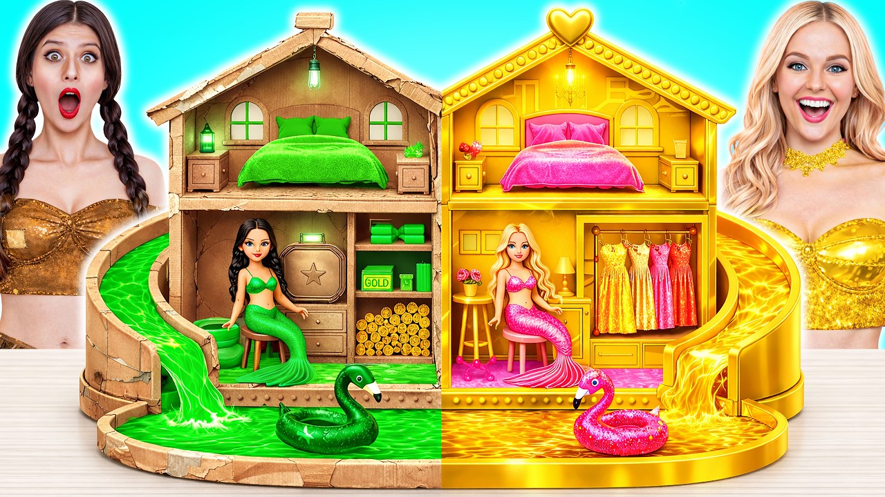 How To Build A Tiny House For Mermaids | RICH vs POOR Challenge by DiLi ...
