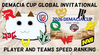 Poro's Player and Team Rankings for the Demacia Cup Global Invitational