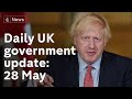 UK Government coronavirus update: Boris Johnson announces easing of lockdown in England from 1 June