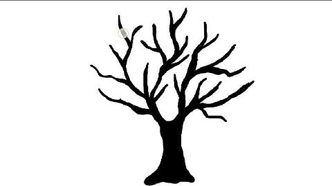How To Draw Tree Silhouette Step by Step