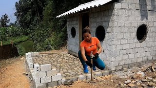 Build House From Many Stones - Girl Alone Built House Quickly And Make Stone Yard
