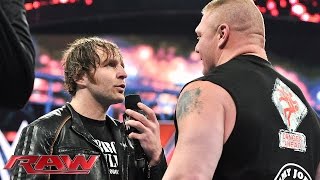 Dean Ambrose wants Brock Lesnar to take him to Suplex City: Raw, February 1, 2016