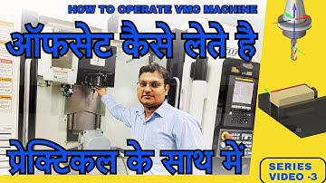 vmc machine corner offset setting- work offset setting - tool offset setting #vmc #cncmilling