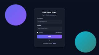 Glassmorphism Login Page with HTML & CSS  | Modern UI Design