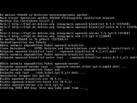 SSH installieren und Root login verbieten (Debian)