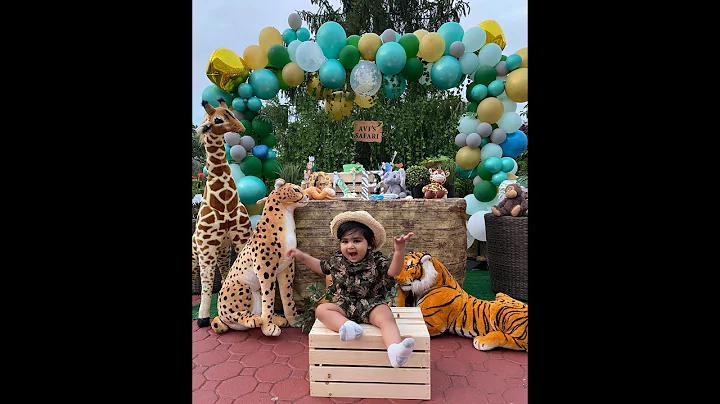 Safari theme first birthday party decoration ideas |Jungle theme party decoration