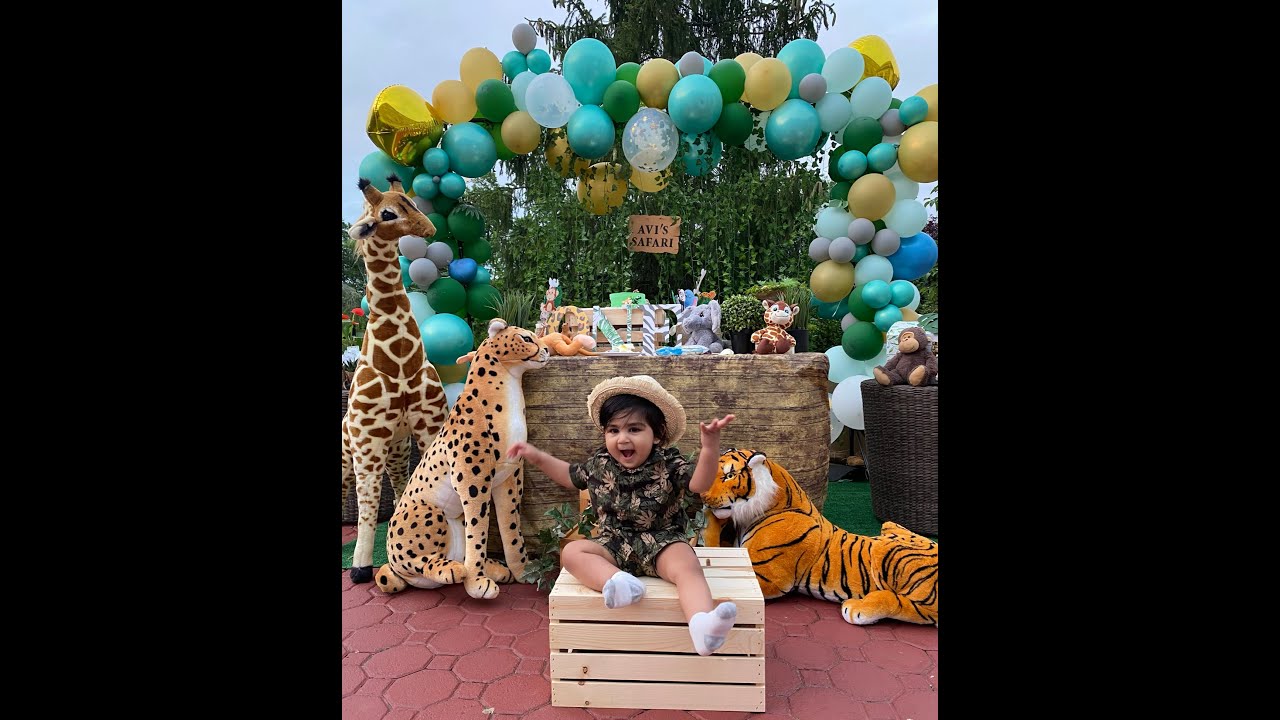 Safari theme first birthday party decoration ideas |Jungle theme party decoration
