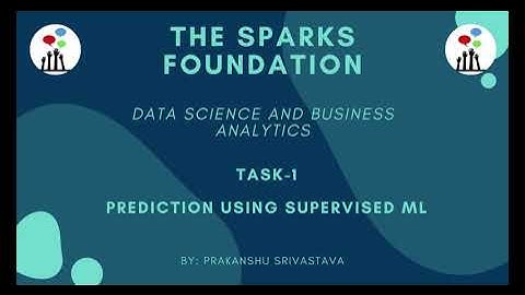 Prediction using Supervised ML : The Sparks Foundation