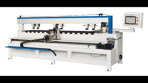 Woodworking Auto Digital Red Laser Side Horizontal Drilling Machine Work Video - Lonjan Machinery