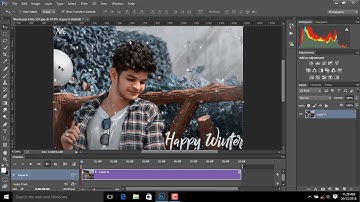 Snow falling animation effect in photoshop | Photoshop tutorial by Mudassir Editz