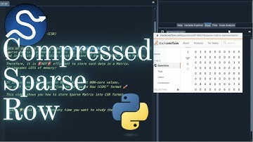 #Python | Compressed Sparse Row (CSR) format vs Sparse Matrix | #SparseMatrix #Scipy #Numpy