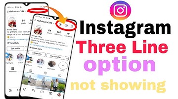 Instagram 3 line Option not showing problem || How to fix instagram 3 line Option not showing