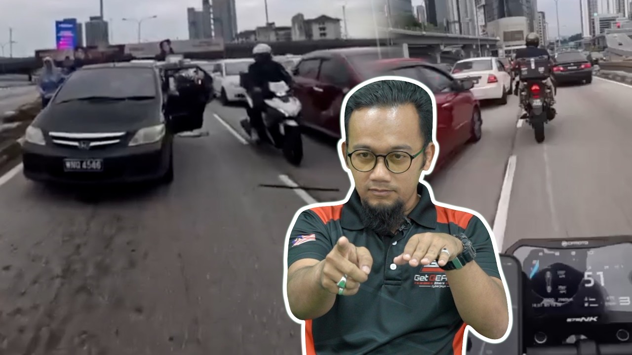Rider Tergolek Sebab Orang Buka Pintu Kereta