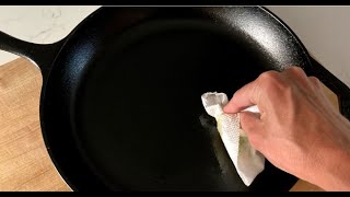 الطريقه الصحيح للتنظيف أواني حديد الزهر how to clean cast iron utensils produced