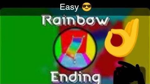 HOW TO GET RAINBOW ENDING IN EASIEST GAME ON ROBLOX