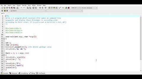 C Program to Sort Files by Size Using du and sort  Command Line Arguments