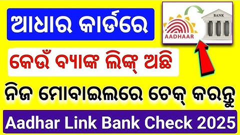 How to check Aadhar linked Status with Bank Account Odia |Aadhar Link Bank 2025