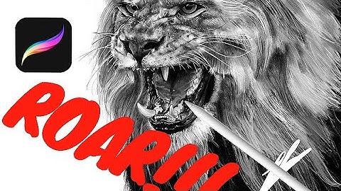 Apple Pencil / DRAWING REALISTIC LION!! (Time lapse) 🦁 LEONE REALISTICO / PROCREATE