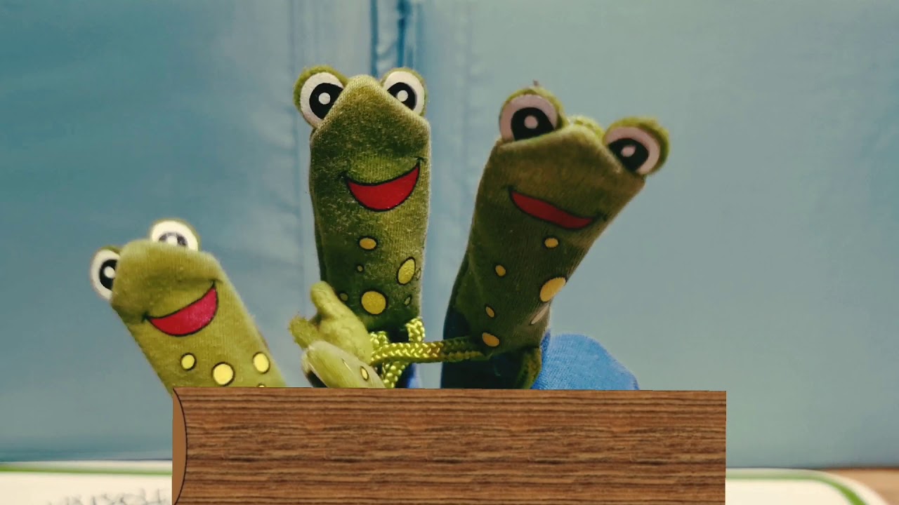Kids Learn: Five Little Speckled Frogs | Hand Puppet | Playtime