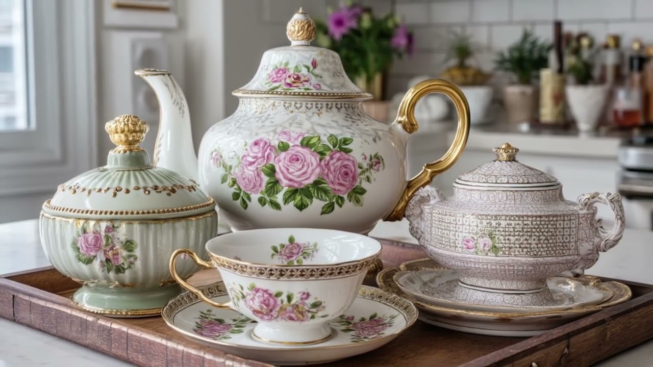 DIY Victorian Inspired Tea Corner Styling For Beautiful Tiny Cottage Kitchens