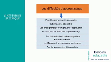 Quelles sont les causes des difficultés d'apprentissage