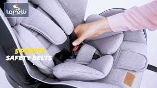 atoom Motel Oogverblindend Lorelli Nebula Leather 0-36kg Isofix 360° Autostoel | MamaLoes - YouTube