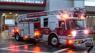 Richmond Fire Rescue - Engine 3 & Quint 3 Responding