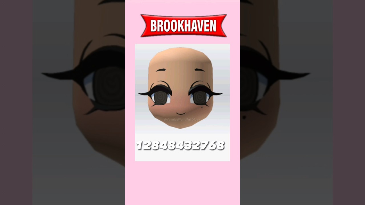 NEW* CUTE FACE ID CODES FOR BROOKHAVEN 🏡RP #shorts 