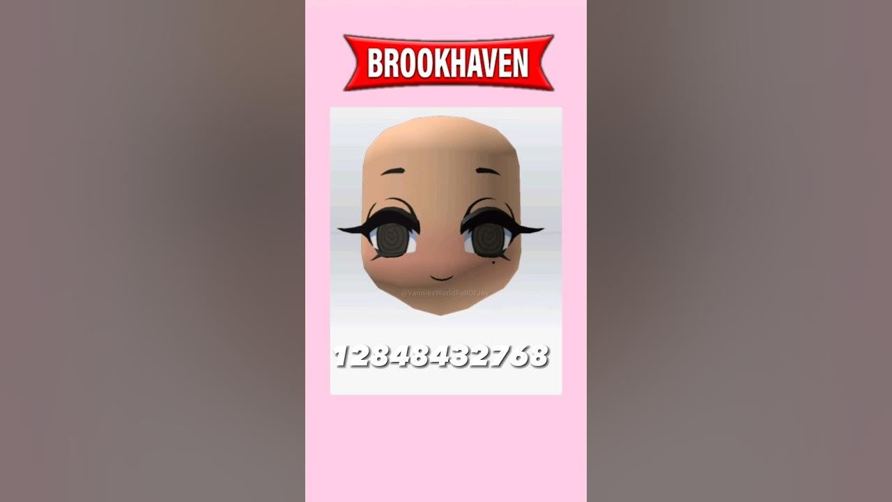 NEW* CUTE FACE ID CODES FOR BROOKHAVEN 🏡RP #shorts 