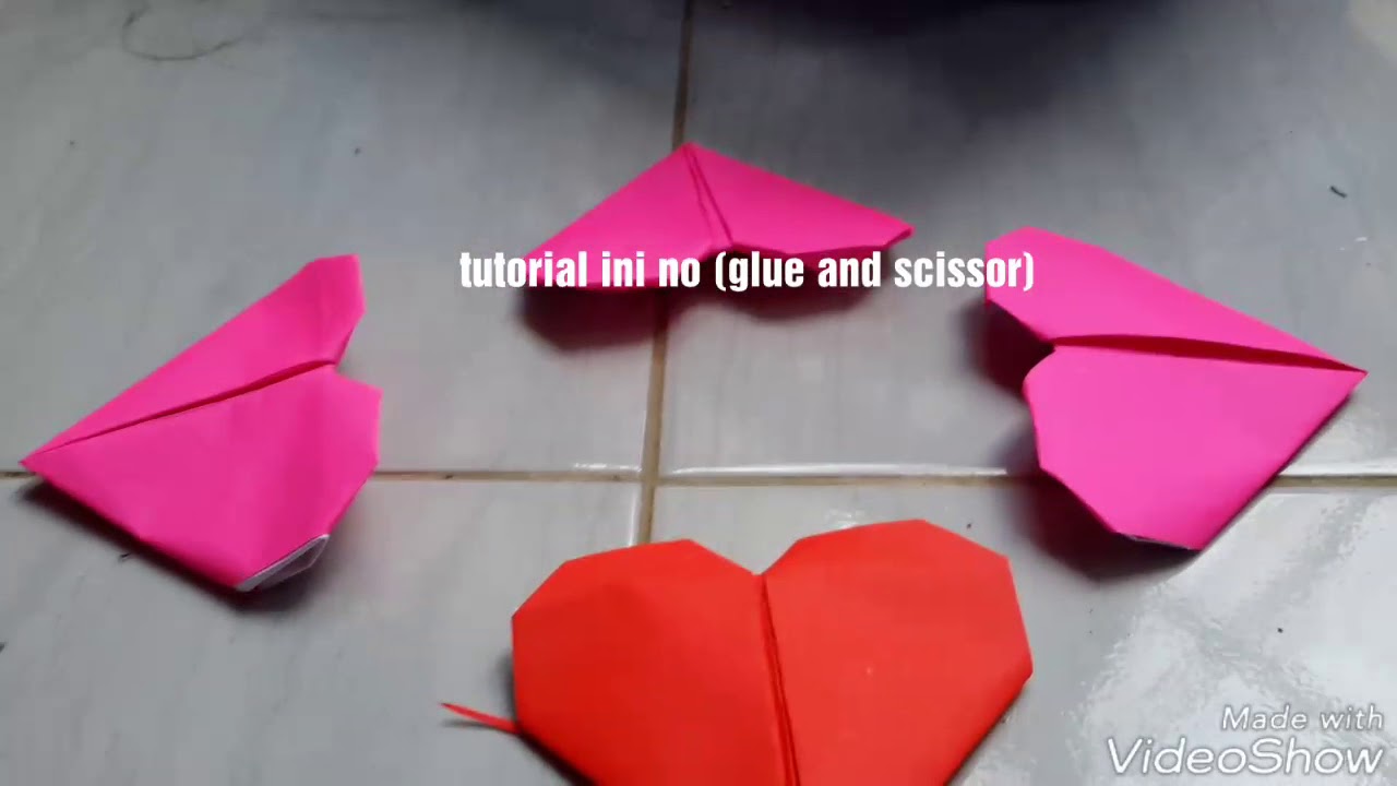  Cara  membuat  bentuk love  dari kertas origami  YouTube