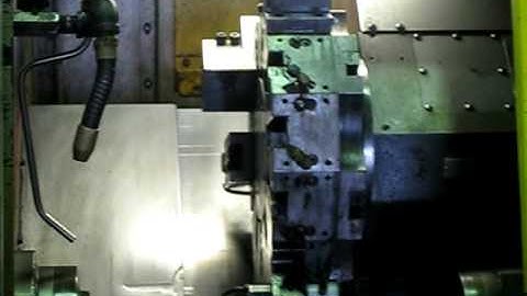 Hardinge Conquest T-42 BIg Bore CNC Lathe with Sub Spindle and Magazine Bar Feeder