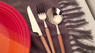 Natural Wooden cutlery set( Cutipol style)